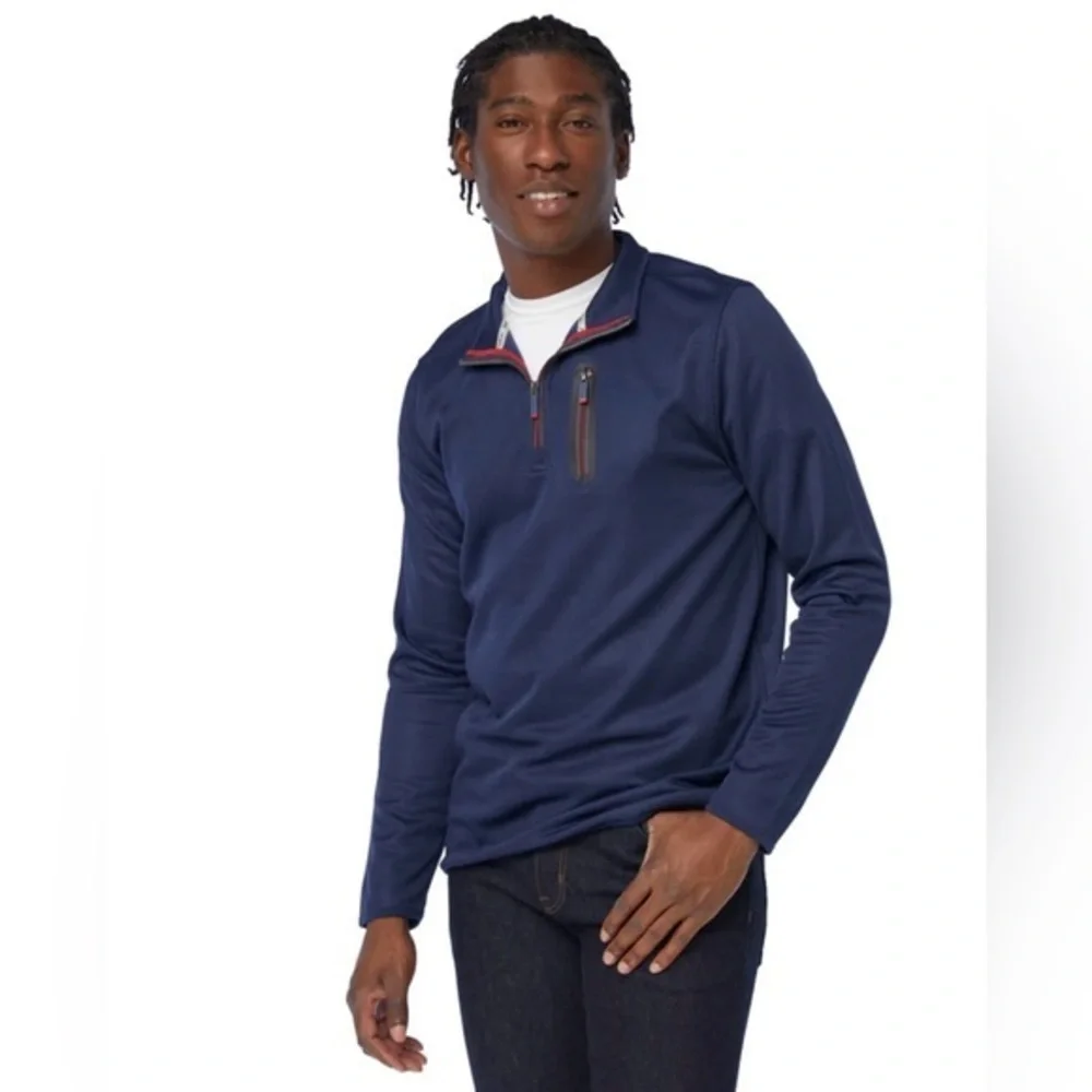 Madeflex Golf Flag & Anthem Mens Navy 1/4 Zip Helm Fleece Pullover NWT XXL #1298